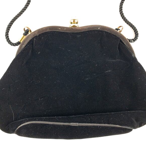 Liz Claiborne Vintage Y2K Black Velvet Purse Bag Womens One Size - Picture 9 of 15
